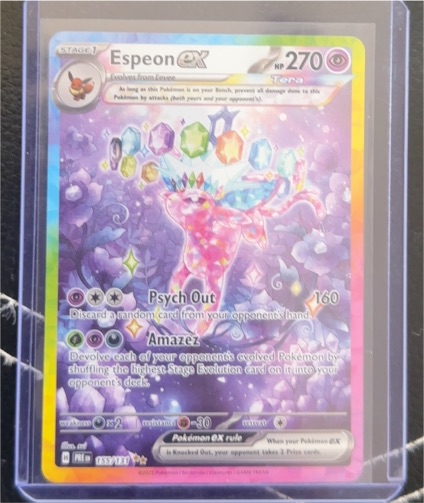 2022 Pokémon Scarlet & Violet Prismatic Evolutions #155 Espeon ex — front