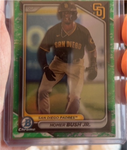 2024 Bowman Chrome #BCP-87 Homer Bush Jr. — front