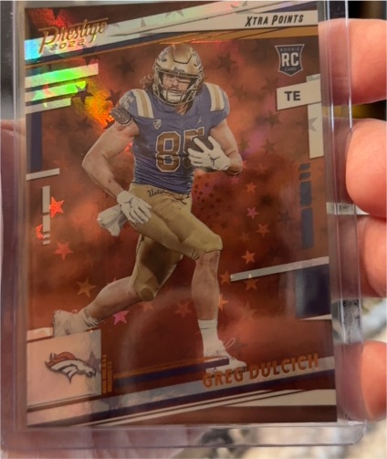 2022 Panini Prestige #386 Greg Dulcich Xtra Points Astral Broncos — front