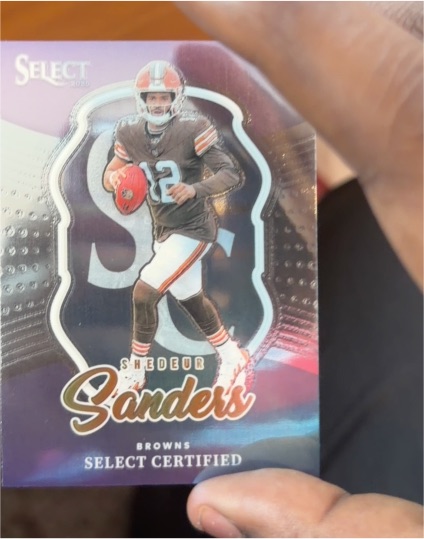 2025 Panini Select #12 Shedeur Sanders Select Certified Rookies Cleveland Browns — front