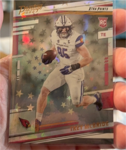 2022 Panini Prestige #327 Trey McBride Xtra Points Astral — front