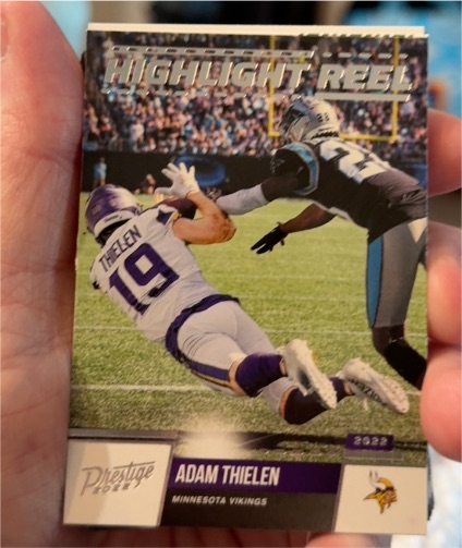 2022 Panini Prestige #HR-6 Adam Thielen Highlight Reel — front