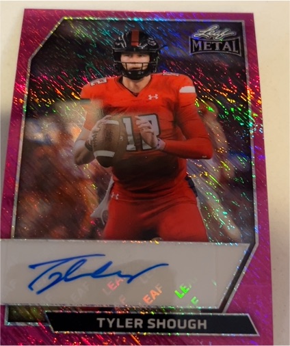 2026 Leaf Metal Football # Tyler Shough — front