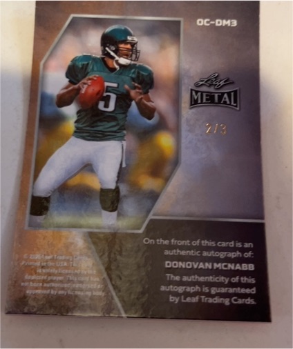 2000 Leaf Metal #4 Donovan McNabb — front