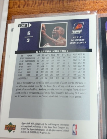 1996-97 Upper Deck #138 Stephon Marbury — front