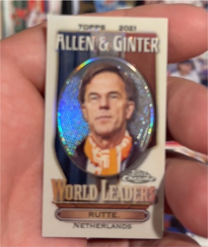 2021 Topps Allen & Ginter Chrome Mini World Leaders #MWL-21 Mark Rutte — front