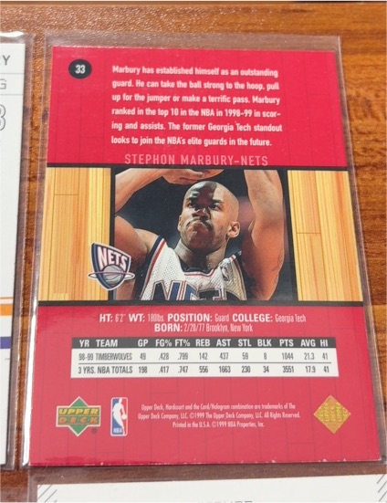 1999 Upper Deck MVP #33 Stephon Marbury — front