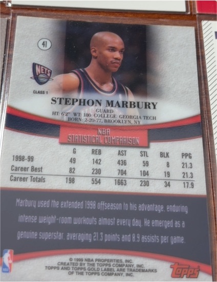 1998-99 Topps #41 Stephon Marbury — front