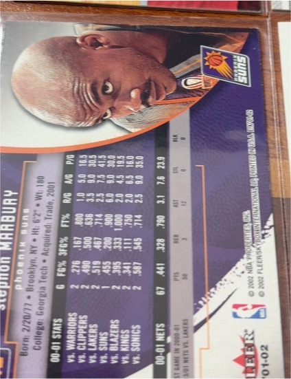 2001-02 Fleer Exclusive #112 Stephon Marbury — front