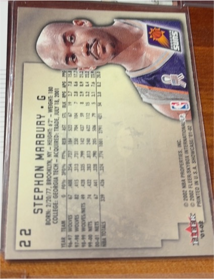 1996 Fleer #22 Stephon Marbury — front
