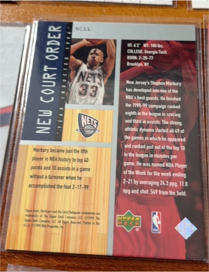 1999-00 Upper Deck Hardcourt New Court Order #NC11 Stephon Marbury — front