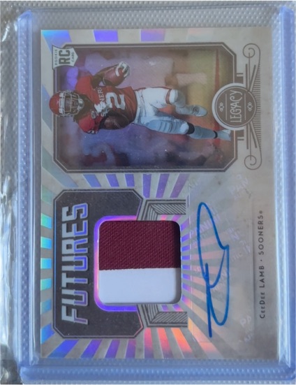 2020 Panini Legacy #FP-CL CeeDee Lamb Futures Patch Autographs — front