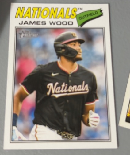 2026 Topps Heritage #295 James Wood Washington Nationals — front