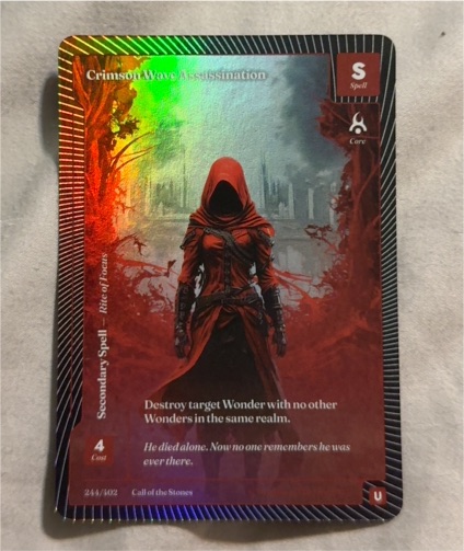 Wonders of the First #244 Crimson Wave Assassination — front