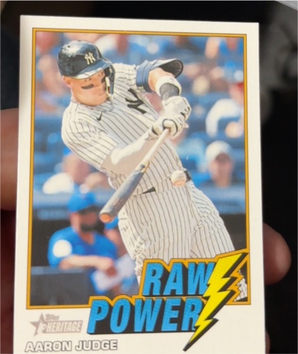 2026 Topps Heritage #RP-AJ Aaron Judge Raw Power — front