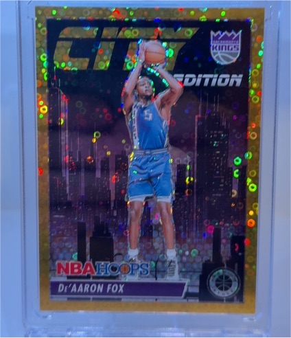 2023-24 Panini NBA Hoops Premium Stock City Edition #24 De'Aaron Fox — front