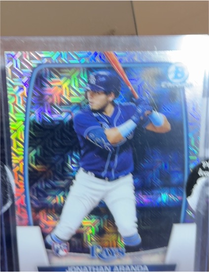 2023 Bowman Chrome Mojo Refractor #28 Jonathan Aranda — front