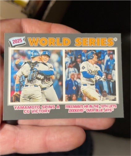 2026 Topps Heritage #311 World Series Yamamoto / Freddie Freeman Dodgers — front
