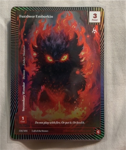 2025 Call of the Stones #336 Fuzzlwer Emberkin — front