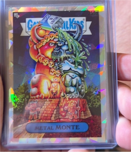 2023 Topps Chrome Garbage Pail Kids #255a Metal Monte — front