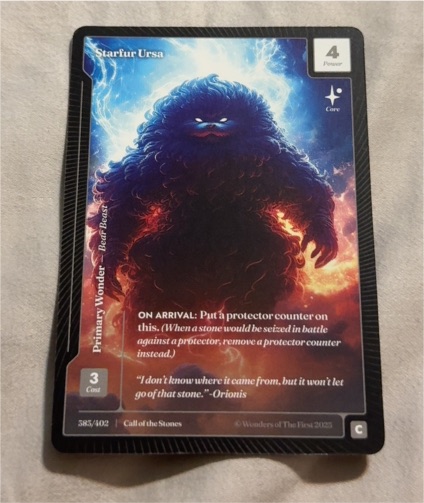 2025 Wonders of the First #585 Starfur Ursa — front