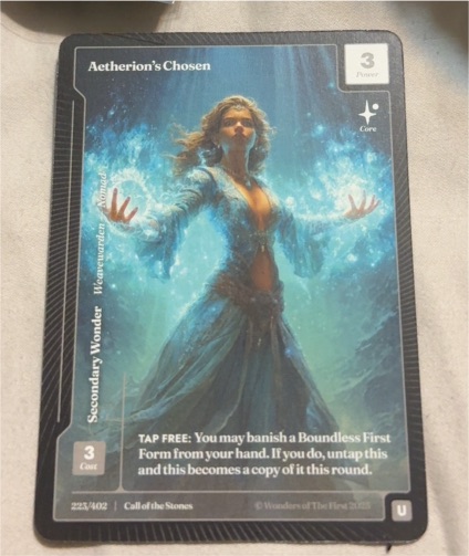 2023 Wonders of the First Call of the Stones #223 Aetherion's Chosen — front