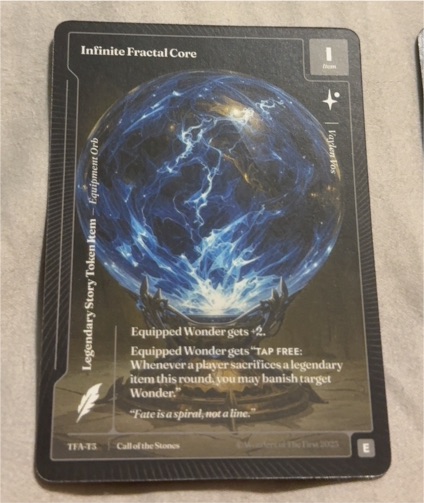 2025 Call of the Stones TFA-75 Infinite Fractal Core — front
