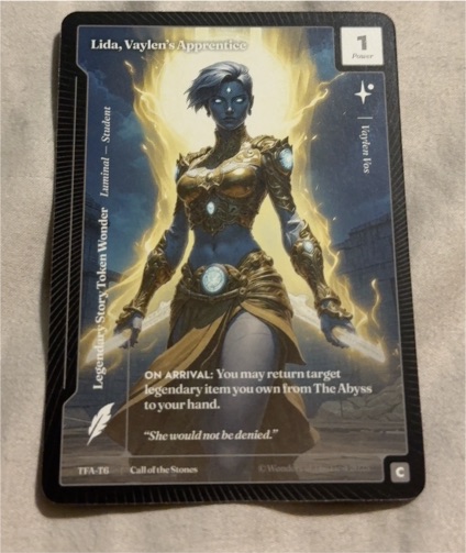 2026 Wonders of the First #TFA-T6 Lida, Vaylen's Apprentice — front