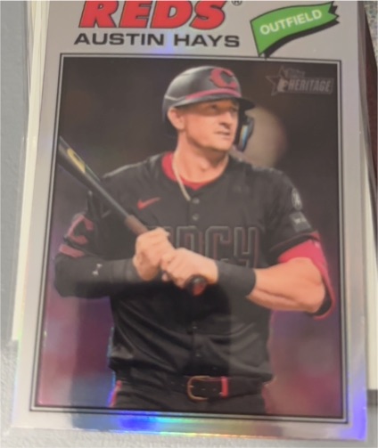 2026 Topps Heritage Chrome #80 Austin Hays — front