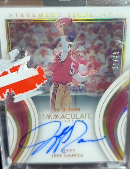 2023 Panini Immaculate #SS-JGA Jeff Garcia Statement Signatures Auto /49 — front
