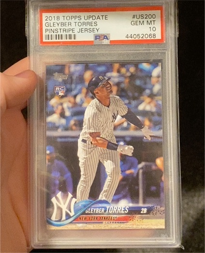 2018 Topps Update #US200 Gleyber Torres Pinstripe Jersey — front