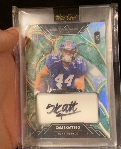 2025 Wild Card Metallix #3/5 Cam Skattebo — front
