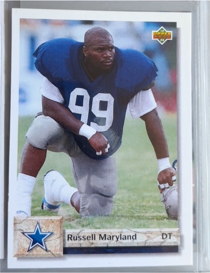 1992 Upper Deck #579 Russell Maryland Dallas Cowboys — front