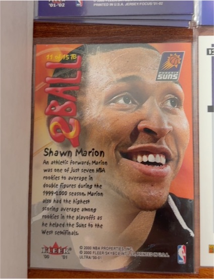 2000-01 Fleer Ultra #11TB Shawn Marion — front