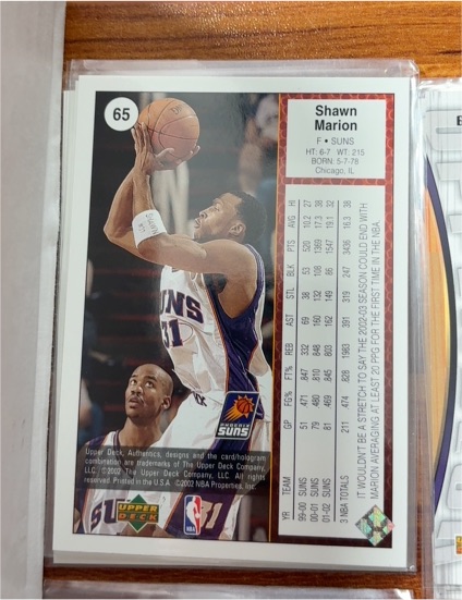 2002-03 Upper Deck #65 Shawn Marion — front