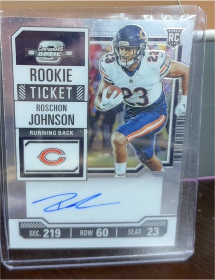 2023 Panini Contenders Optic #130 Roschon Johnson Rookie Ticket — front