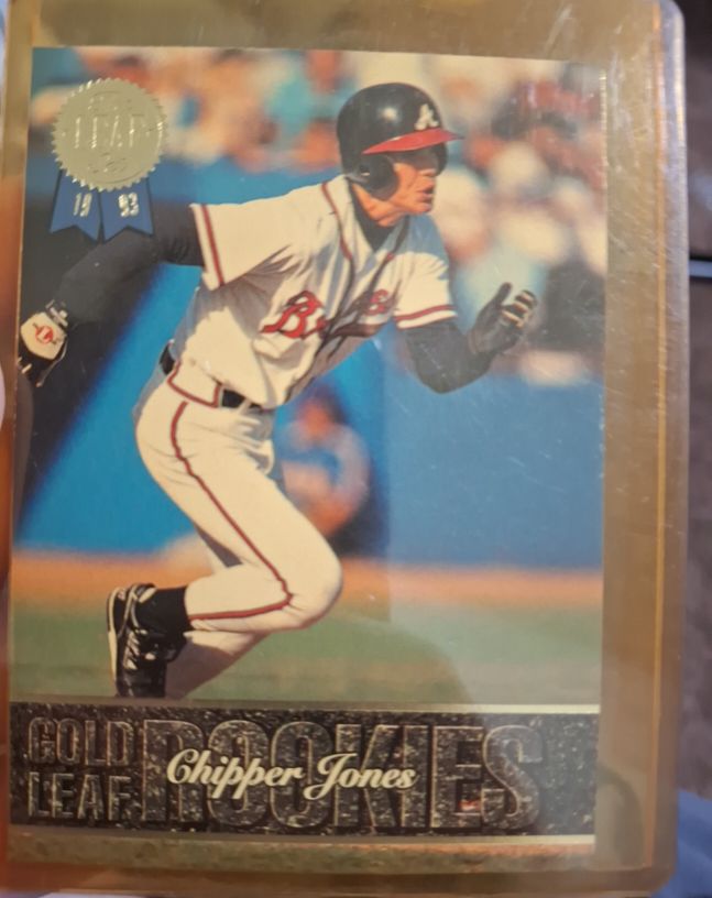 1993 Leaf Gold Leaf Rookies #19 Chipper Jones — front
