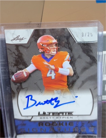 2019 Leaf Ultimate Draft #3/25 Brett Rypien Rookie Signatures — front