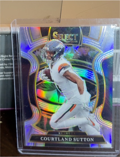 2025 Panini Select #11 Courtland Sutton Silver Prizm Concourse Denver Broncos — front