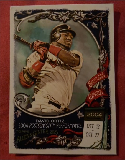 2023 Topps Allen & Ginter Spotless Spans #SS-46 David Ortiz — front