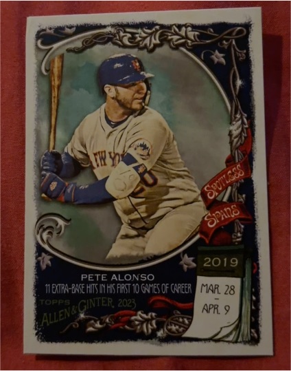 2023 Topps Allen & Ginter #SS-38 Pete Alonso — front