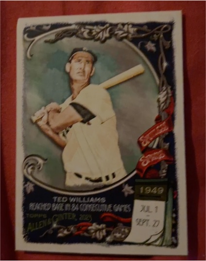 2023 Topps Allen & Ginter #SS-29 Ted Williams Spotless Spans — front