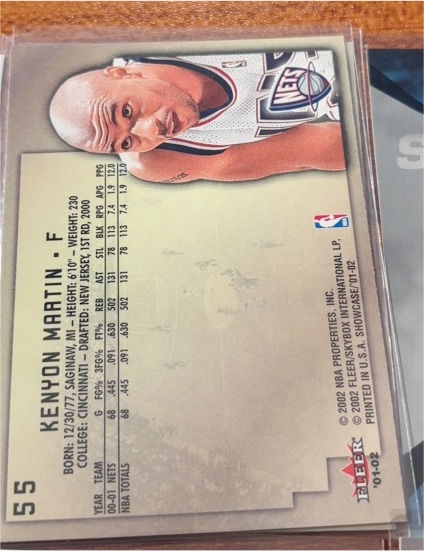 2001-02 Fleer #55 Kenyon Martin — front