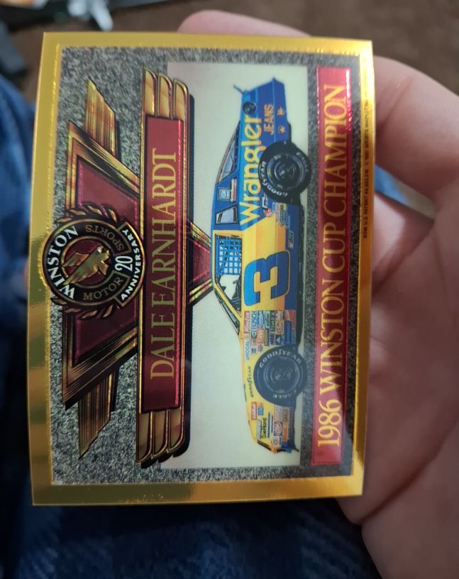 1991 Maxx Winston 20th Anniversary Foils #NNO Dale Earnhardt 1986 Winston Cup Champion — front