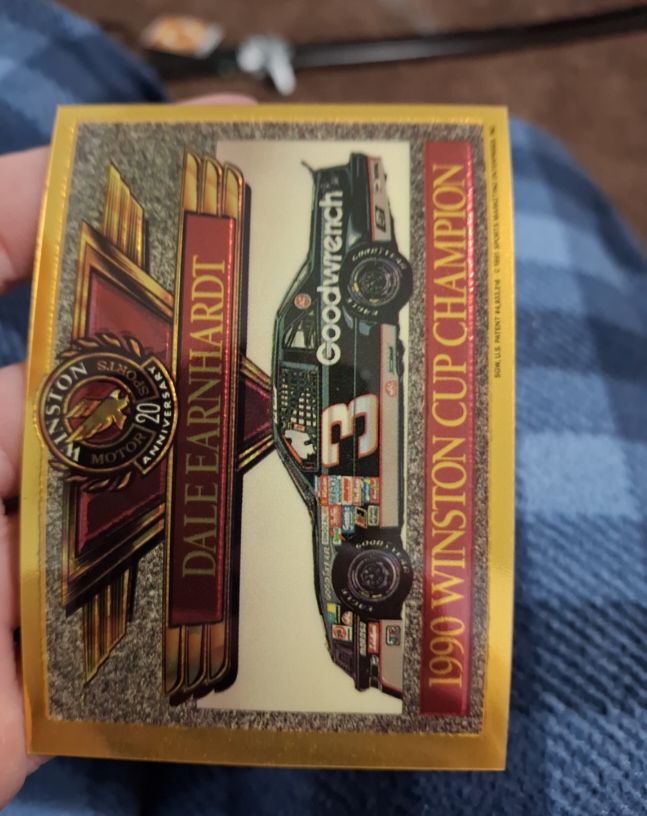1991 Maxx Winston 20th Anniversary Foils #NNO Dale Earnhardt 1990 Winston Cup Champion — front