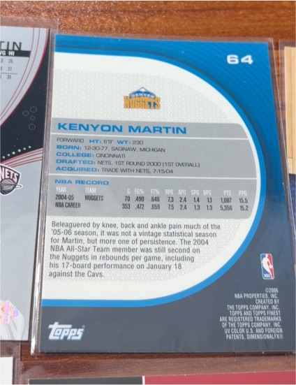 2004-05 Topps #64 Kenyon Martin — front