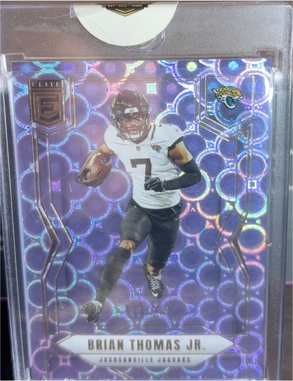 2025 Panini Donruss Elite #27 Brian Thomas Jr. Lavender Pyramids — front