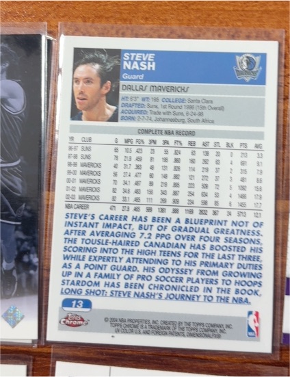 2000-01 Topps Chrome #13 Steve Nash — front