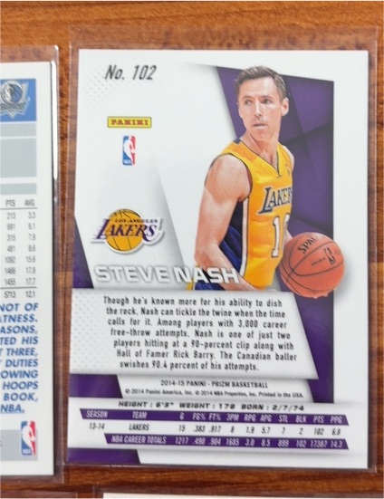 2014-15 Panini Prizm #102 Steve Nash — front