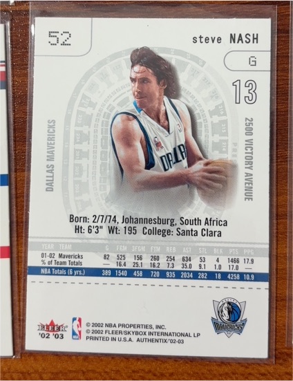 2002-03 Fleer Authentix #13 Steve Nash — front